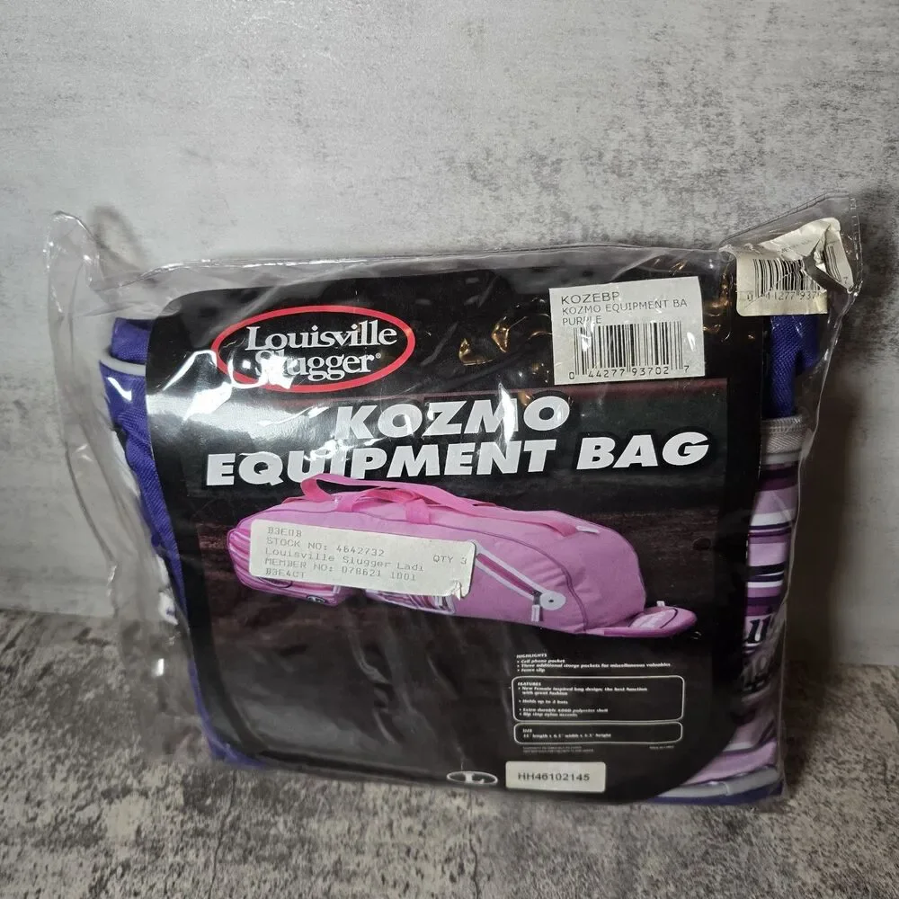 Louisville Slugger Kozmo Equipment Bag Softball Purple Rip Stop Nylon Stripe New
